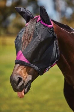 Weatherbeeta Comfitec Deluxe Durable Mesh Mask With Ears (Black/Purple) 7 Weatherbeeta Comfitec Deluxe Durable Mesh Mask With Ears (Black/Purple) -Professional Equestrian Shop 18188d