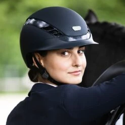 Abus X Pikeur AirLuxe Supreme Riding Hat (Black) -Professional Equestrian Shop 19096f