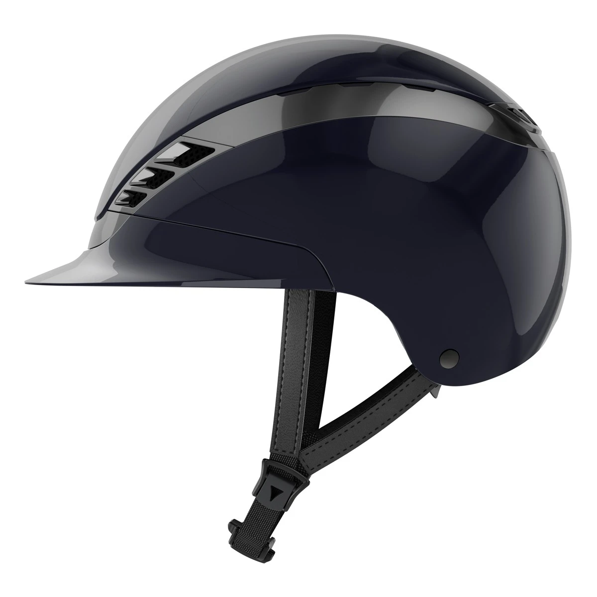 Abus X Pikeur AirLuxe Chrome Riding Hat (Shiny Midnight Blue) 3 Abus X Pikeur AirLuxe Chrome Riding Hat (Shiny Midnight Blue) - Image 3