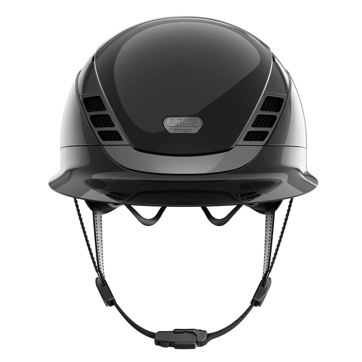 Abus X Pikeur AirLuxe Chrome Lady Visor Riding Hat (Shiny Black) - Pre Order 3 Abus X Pikeur AirLuxe Chrome Lady Visor Riding Hat (Shiny Black) - Pre Order - Image 3