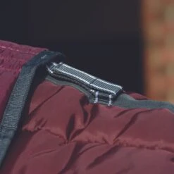 Weatherbeeta Comfitec 210D Channel Quilt Stable Rug Combo Neck 250g Medium (Maroon/Grey/White) -Professional Equestrian Shop 19208d