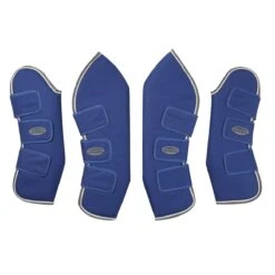 Weatherbeeta 1200D Wide Tab Long Travel Boots (Dark Blue/Grey/White) -Professional Equestrian Shop 19214d