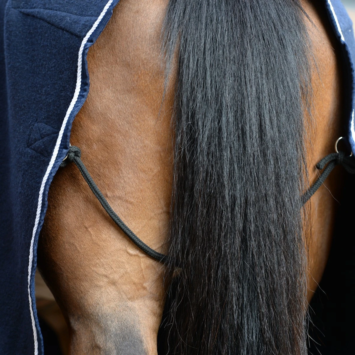 Weatherbeeta Wool Show Sheet With Chest Panel Standard Neck (Navy/White) 3 Weatherbeeta Wool Show Sheet With Chest Panel Standard Neck (Navy/White) - Image 3