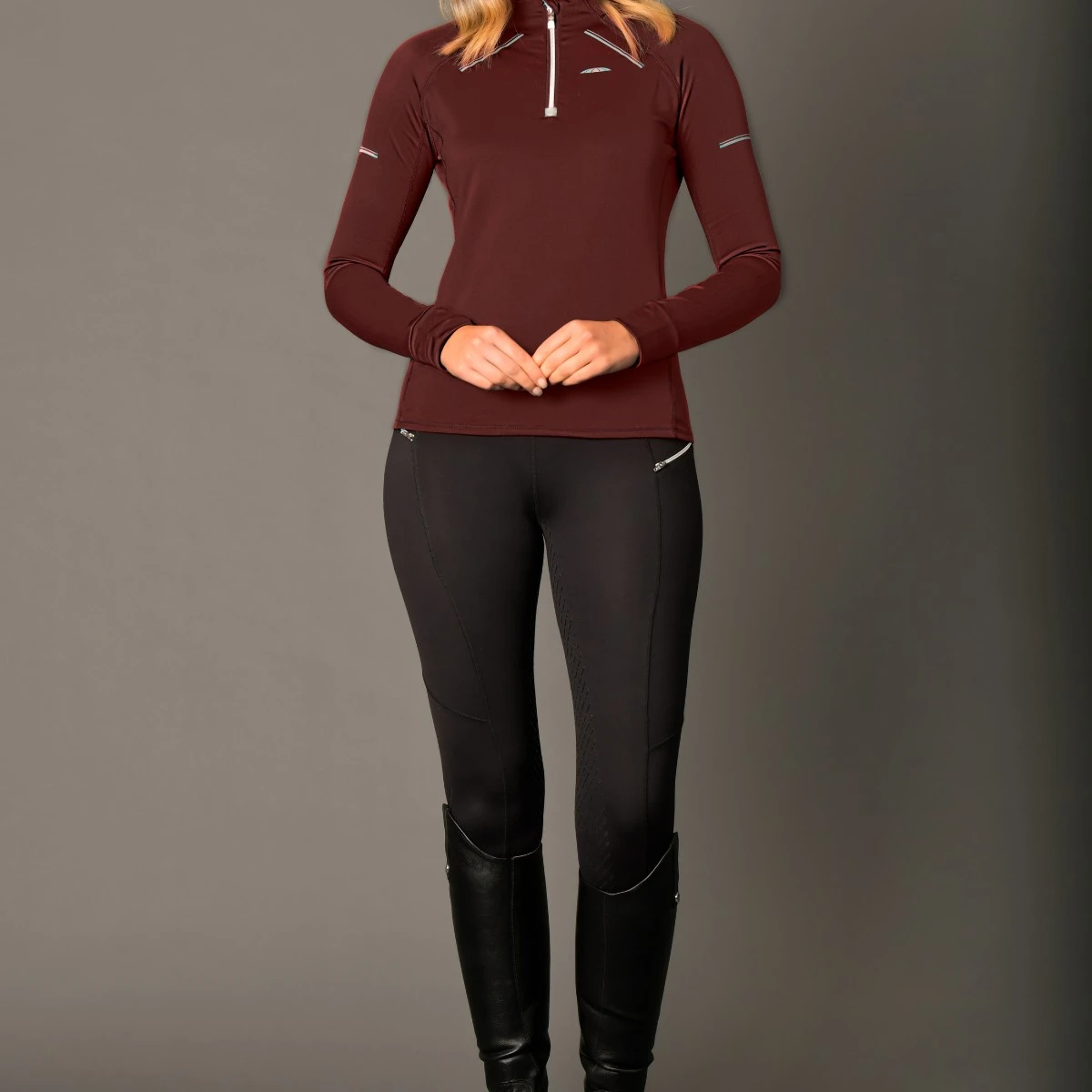 Weatherbeeta Ladies Victoria Premium Thermal Baselayer Top (Mulberry) 1 Weatherbeeta Ladies Victoria Premium Thermal Baselayer Top (Mulberry)