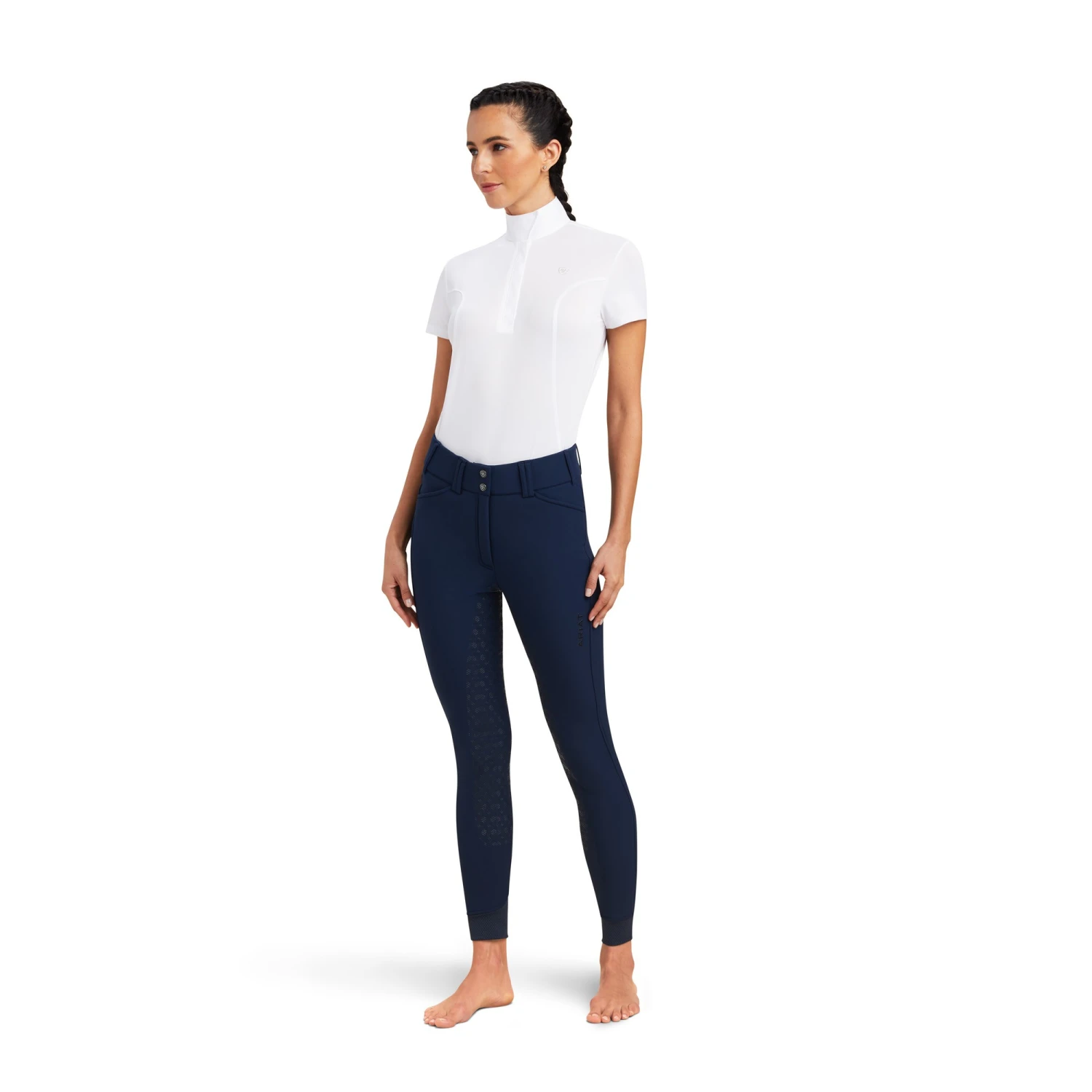 Ariat Womens Tri Factor Frost Insulated Full Seat Breeches (Navy) 2 Ariat Womens Tri Factor Frost Insulated Full Seat Breeches (Navy) - Image 2