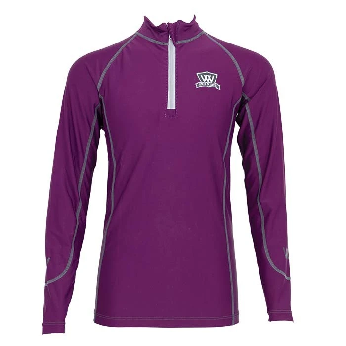 Woof Wear Young Rider Pro Performance Shirt (Damson) 1 Woof Wear Young Rider Pro Performance Shirt (Damson)