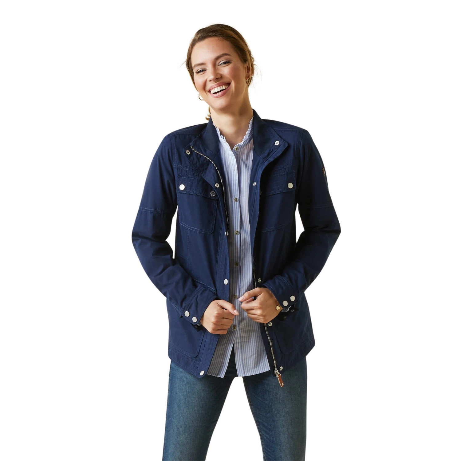 Ariat Womens Calumet Field Jacket (Navy) 1 Ariat Womens Calumet Field Jacket (Navy)