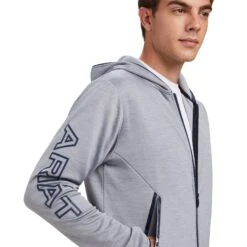 Ariat Mens Byron Full Zip Hoodie (Heather Grey) 8 Ariat Mens Byron Full Zip Hoodie (Heather Grey) -Professional Equestrian Shop 19909d