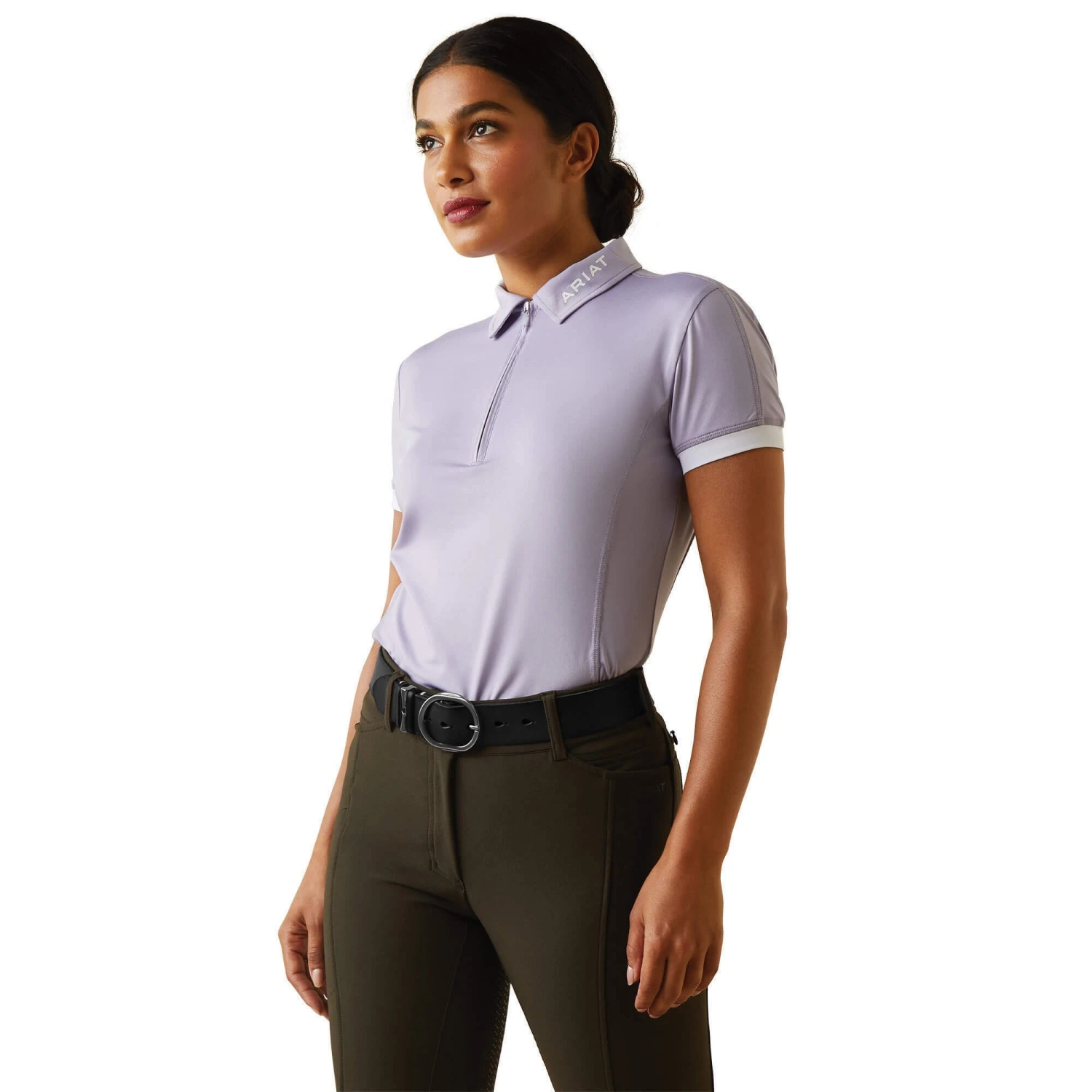 Ariat Womens Bandera 1/4 Zip Polo (Heirloom Lilac) 1 Ariat Womens Bandera 1/4 Zip Polo (Heirloom Lilac)