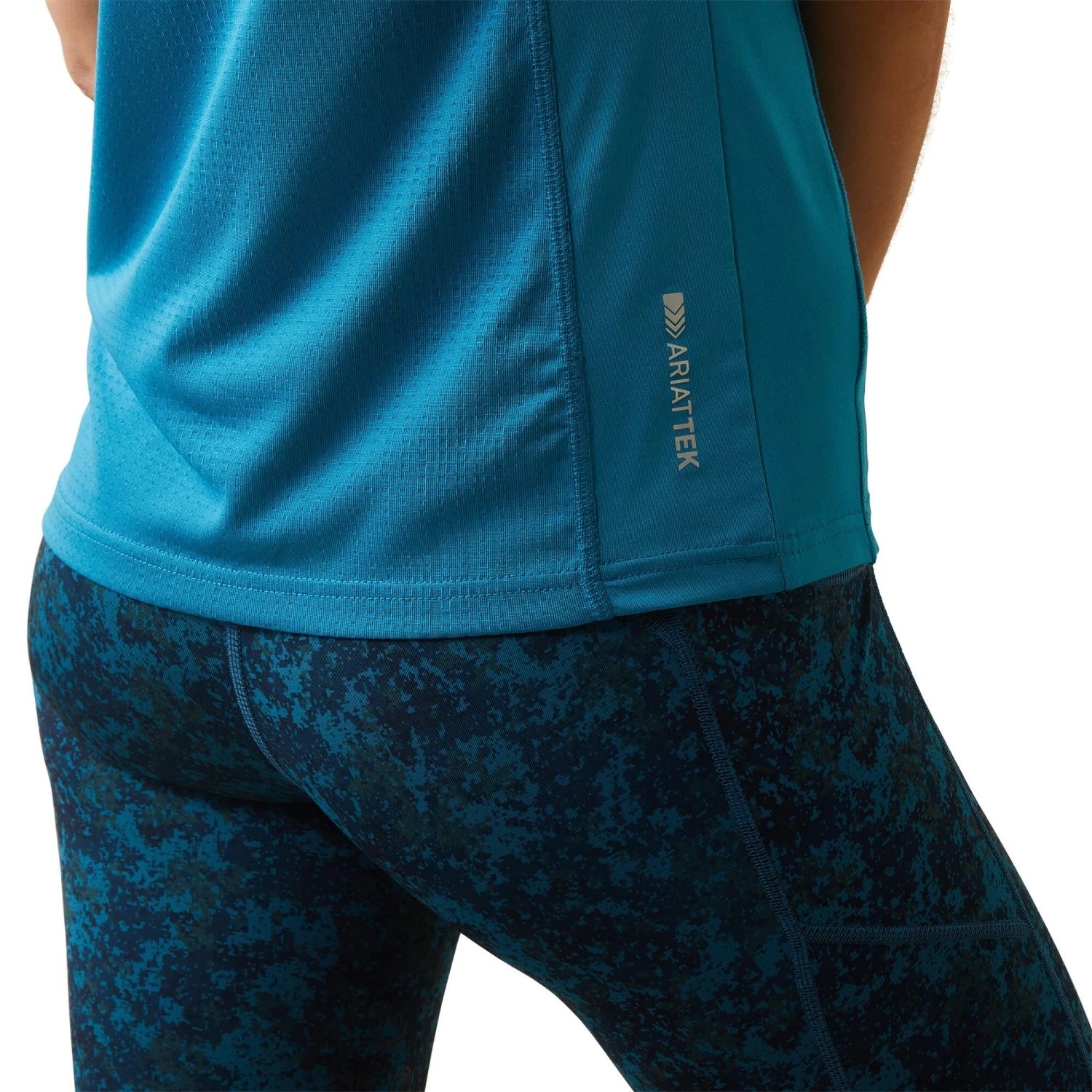 Ariat Womens Bandera 1/4 Zip Polo (Mosaic Blue) 6 Ariat Womens Bandera 1/4 Zip Polo (Mosaic Blue) - Image 6