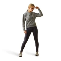 Ariat Womens Just Hoodie (Heather Grey) -Professional Equestrian Shop 19948c
