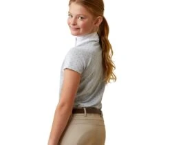 Ariat Youth Aptos Show Shirt (Pearl Grey Dot) -Professional Equestrian Shop 19992b