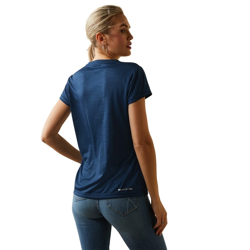 Ariat Womens Laguna Logo Top (Navy Eclipse) 2 Ariat Womens Laguna Logo Top (Navy Eclipse) - Image 2
