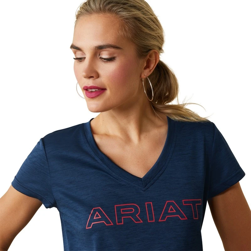 Ariat Womens Laguna Logo Top (Navy Eclipse) 3 Ariat Womens Laguna Logo Top (Navy Eclipse) - Image 3