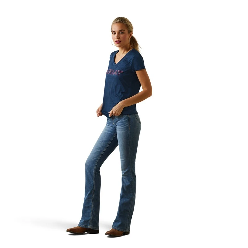 Ariat Womens Laguna Logo Top (Navy Eclipse) 5 Ariat Womens Laguna Logo Top (Navy Eclipse) - Image 5