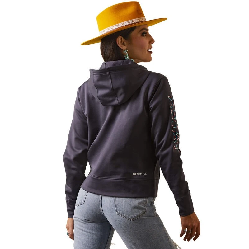 Ariat Womens Tek Hoodie 1/2 Zip Hoodie (Periscope) 2 Ariat Womens Tek Hoodie 1/2 Zip Hoodie (Periscope) - Image 2