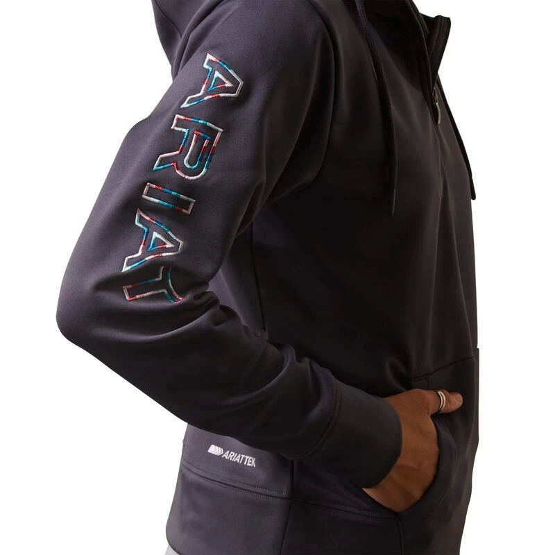 Ariat Womens Tek Hoodie 1/2 Zip Hoodie (Periscope) 4 Ariat Womens Tek Hoodie 1/2 Zip Hoodie (Periscope) - Image 4