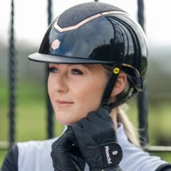 EQx Kylo Riding Helmet Standard Peak (Black Gloss) MIPS - PRE ORDER -Professional Equestrian Shop 20228e