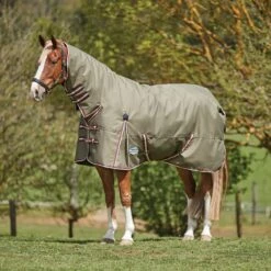 Weatherbeeta Comfitec Essential Combo Neck 360g Heavyweight Turnout (Olive Green/Burgundy/White)