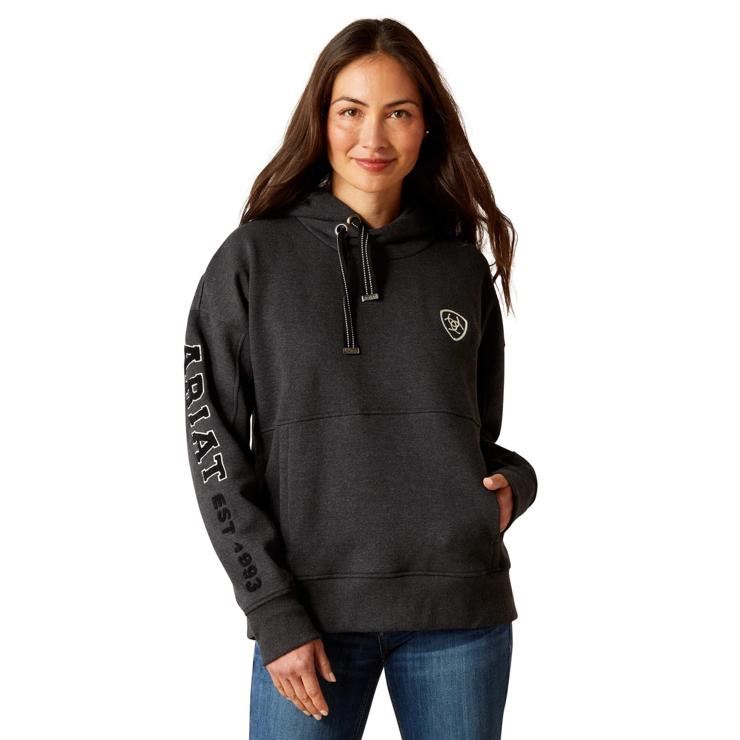 Ariat Womens Rabere Team Hood (Charcoal) 1 Ariat Womens Rabere Team Hood (Charcoal)