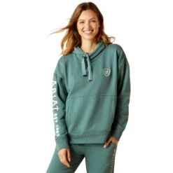 Ariat Womens Rabere Team Hood (Pine Heather)