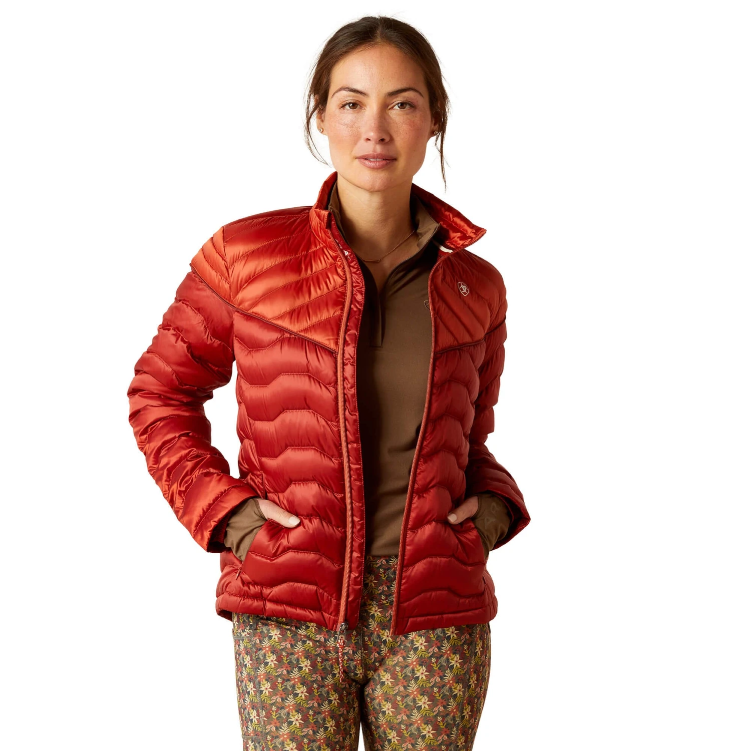 Ariat Womens Ideal Down Jacket (Red Ochre/Burnt Brick) 1 Ariat Womens Ideal Down Jacket (Red Ochre/Burnt Brick)