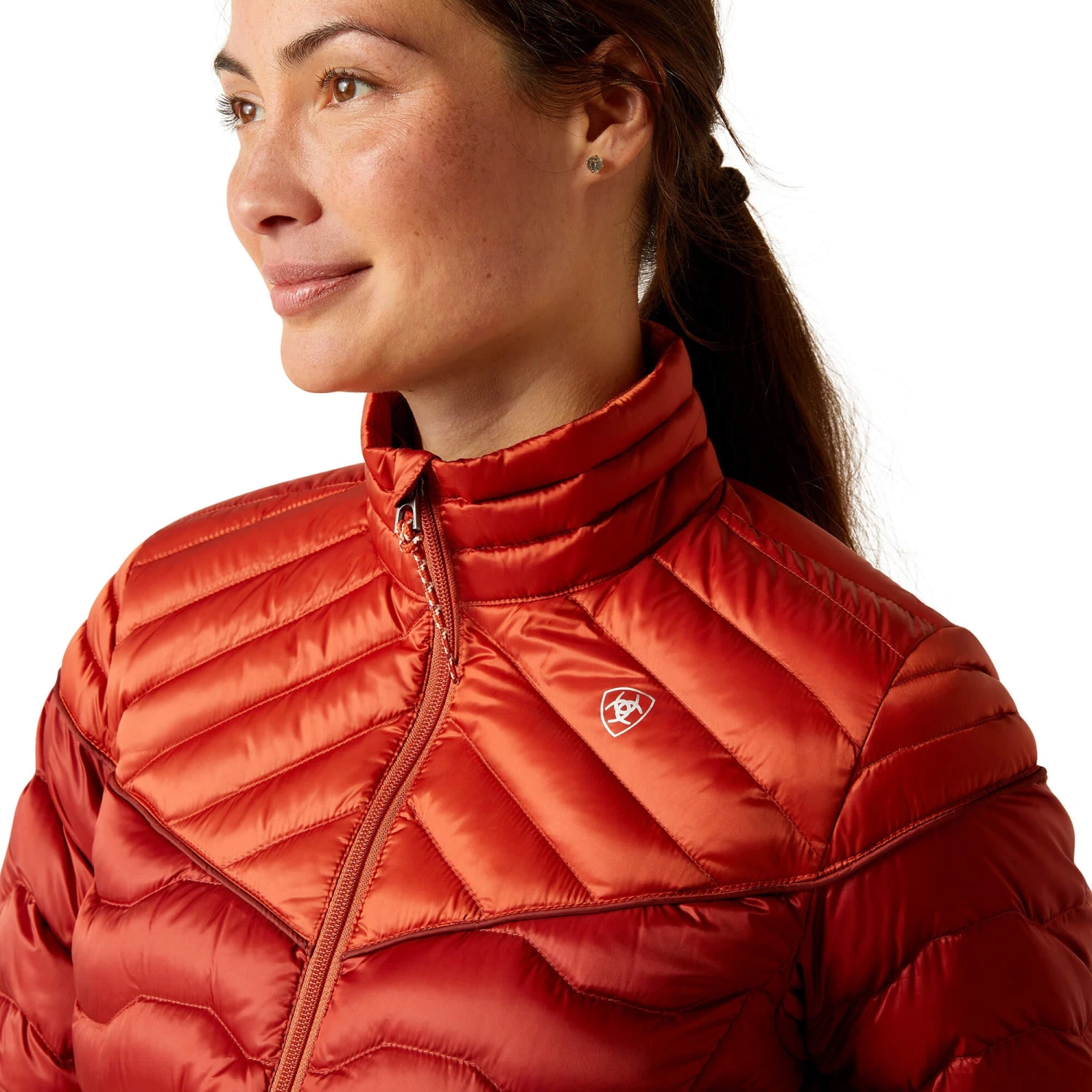 Ariat Womens Ideal Down Jacket (Red Ochre/Burnt Brick) 4 Ariat Womens Ideal Down Jacket (Red Ochre/Burnt Brick) - Image 4