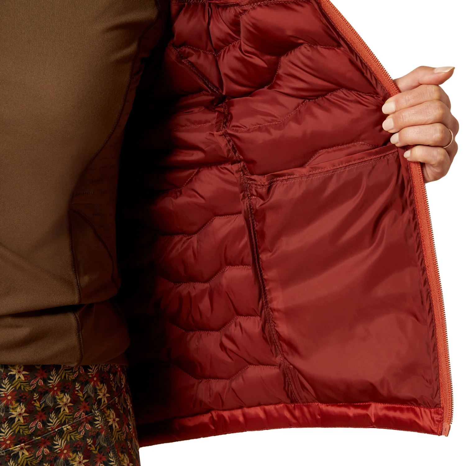 Ariat Womens Ideal Down Jacket (Red Ochre/Burnt Brick) 7 Ariat Womens Ideal Down Jacket (Red Ochre/Burnt Brick) - Image 7