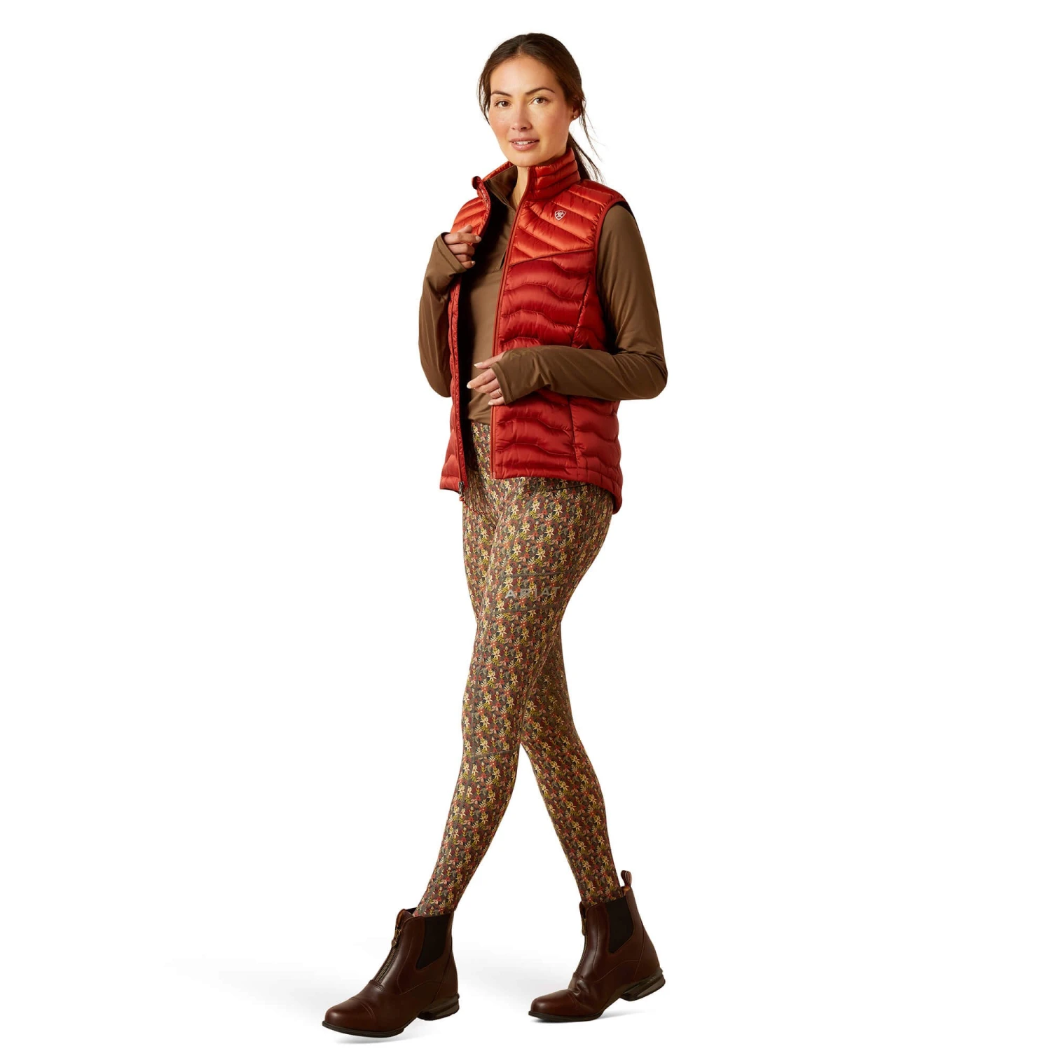 Ariat Womens Ideal Down Gilet (Red Ochre/Burnt Brick) 3 Ariat Womens Ideal Down Gilet (Red Ochre/Burnt Brick) - Image 3