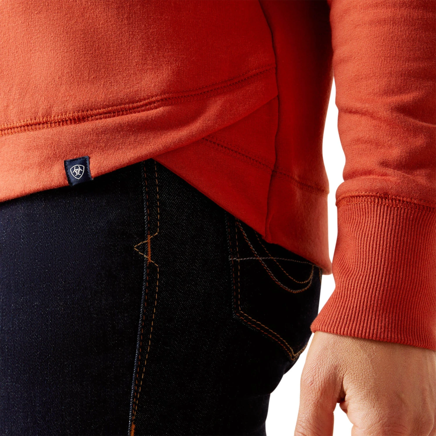 Ariat Womens Benicia Sweatshirt (Burnt Brick) 4 Ariat Womens Benicia Sweatshirt (Burnt Brick) - Image 4