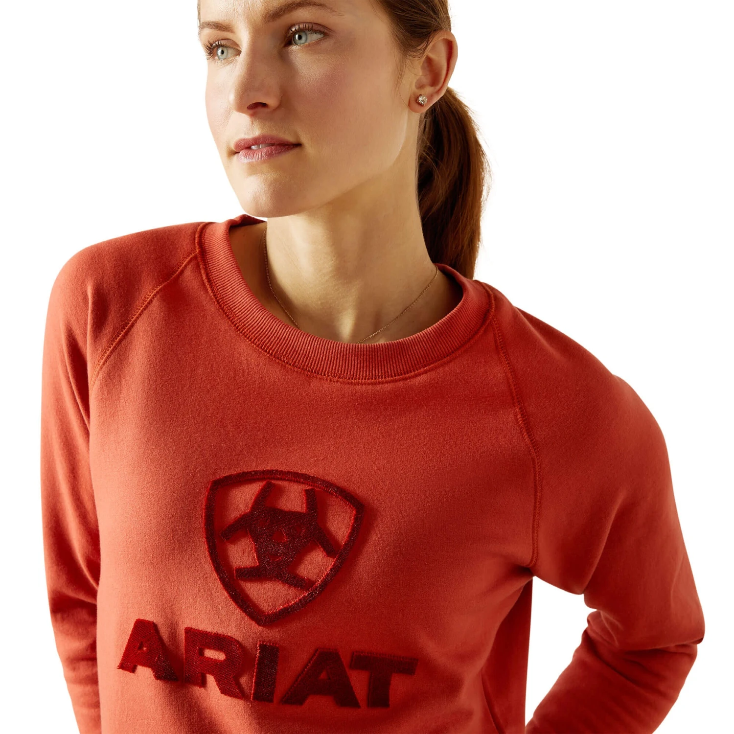 Ariat Womens Benicia Sweatshirt (Burnt Brick) 5 Ariat Womens Benicia Sweatshirt (Burnt Brick) - Image 5