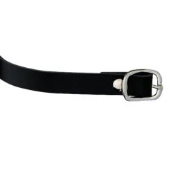 Sprenger Leather Spur Straps With Silver Buckle (Black)