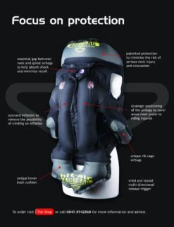 Hit-Air Inflatable Air Vest (Black) -Professional Equestrian Shop 709c