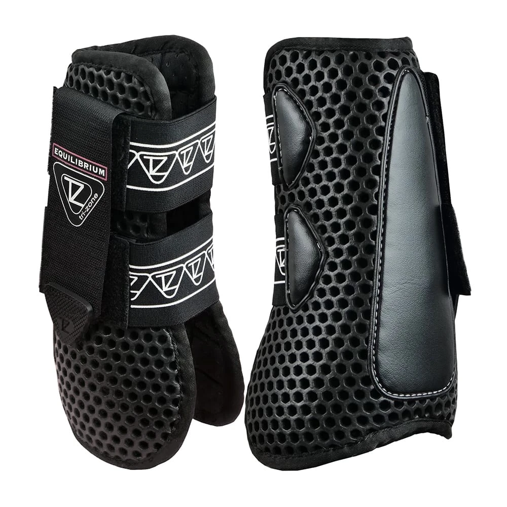 Equilibrium Tri-Zone Open Fronted Tendon Boots (Black) 2 Equilibrium Tri-Zone Open Fronted Tendon Boots (Black) - Image 2