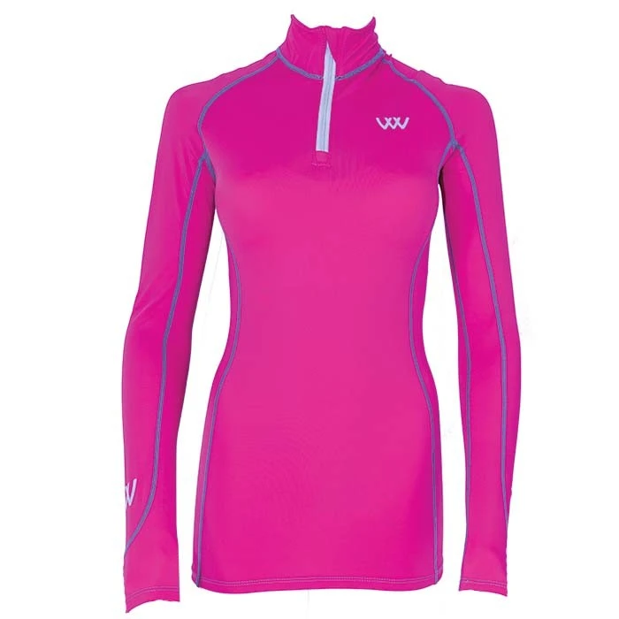 Woof Wear Ladies Performance Riding Shirt (Berry) 1 Woof Wear Ladies Performance Riding Shirt (Berry)