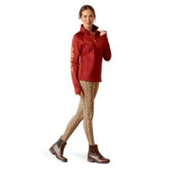 Ariat Women's Tek Team 1/4 Zip (Fired Brick) -Professional Equestrian Shop 9124c