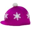 HyFASHION Snowflake With Pom Pom Hat Cover (Dark Cerise)