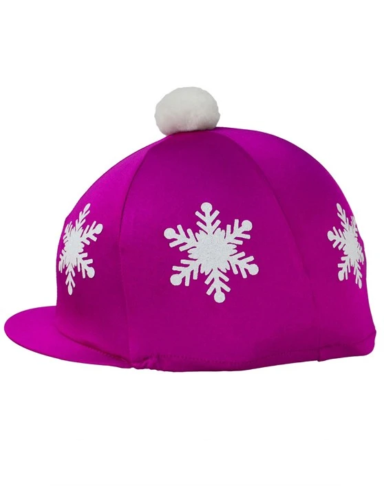 HyFASHION Snowflake With Pom Pom Hat Cover (Dark Cerise) 1 HyFASHION Snowflake With Pom Pom Hat Cover (Dark Cerise)