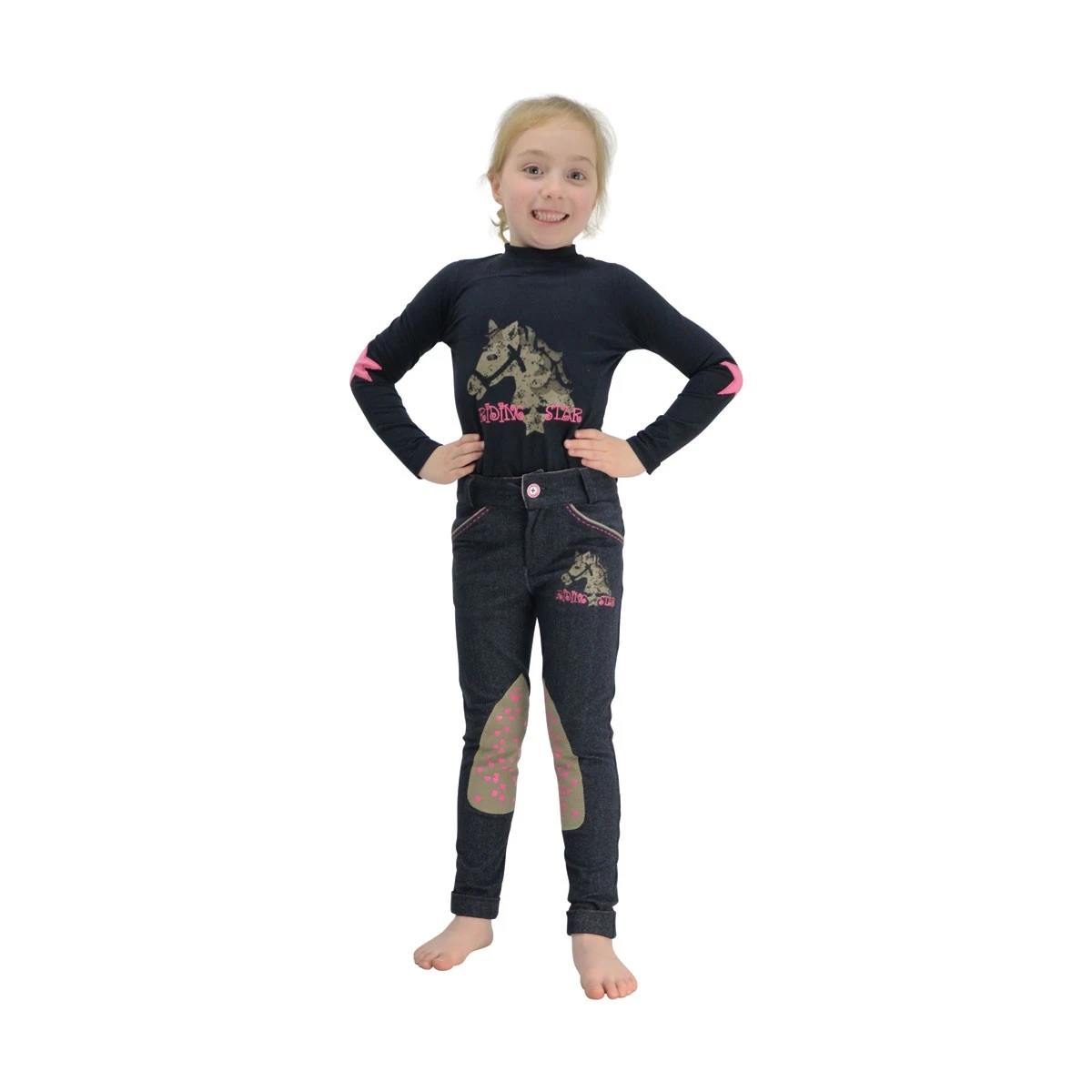 Little Rider Riding Star Denim Jodhpurs 1 Little Rider Riding Star Denim Jodhpurs